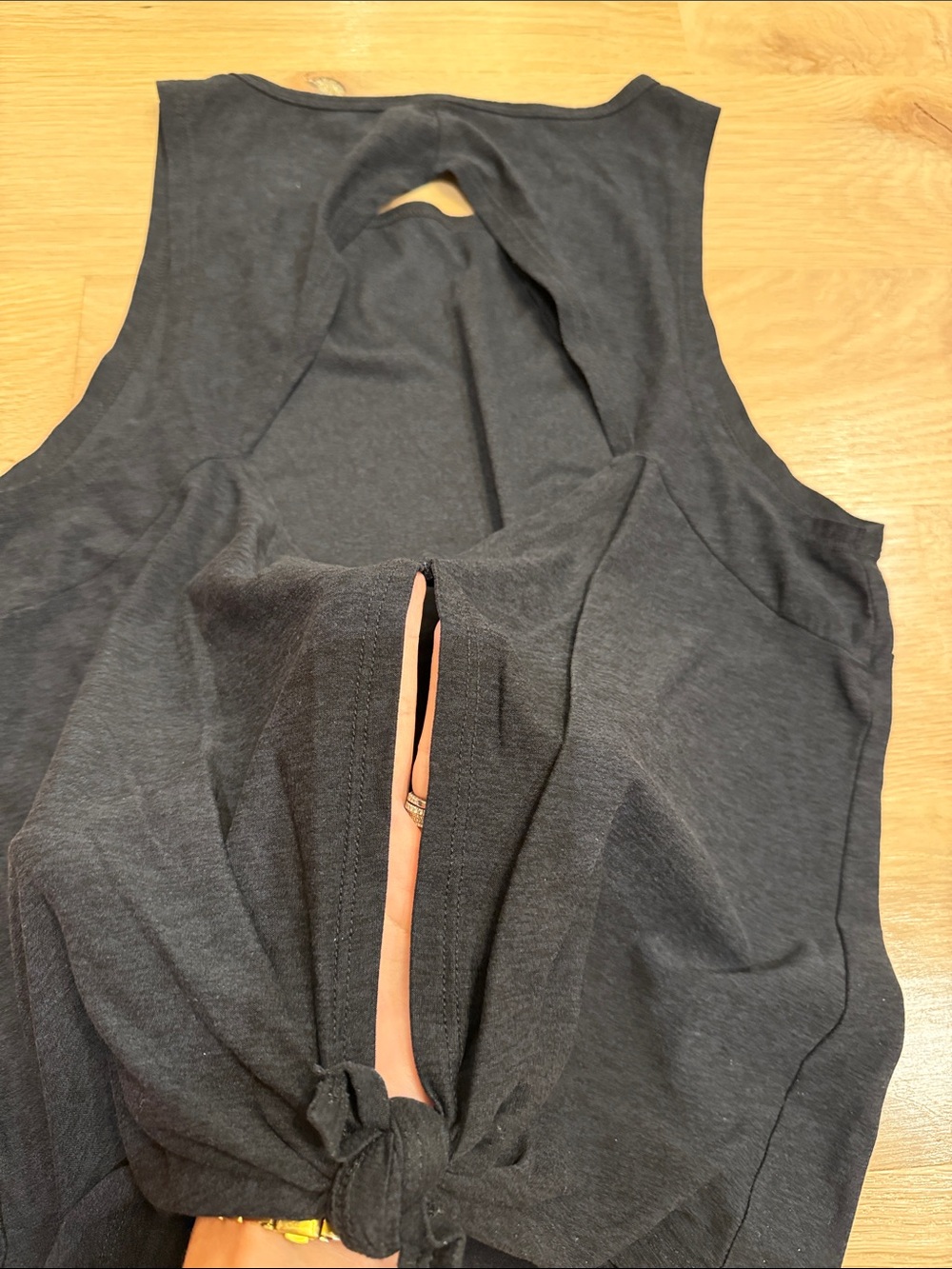 Beyond Yoga Black Keyhole Racerback Tank - Picture 4 of 5